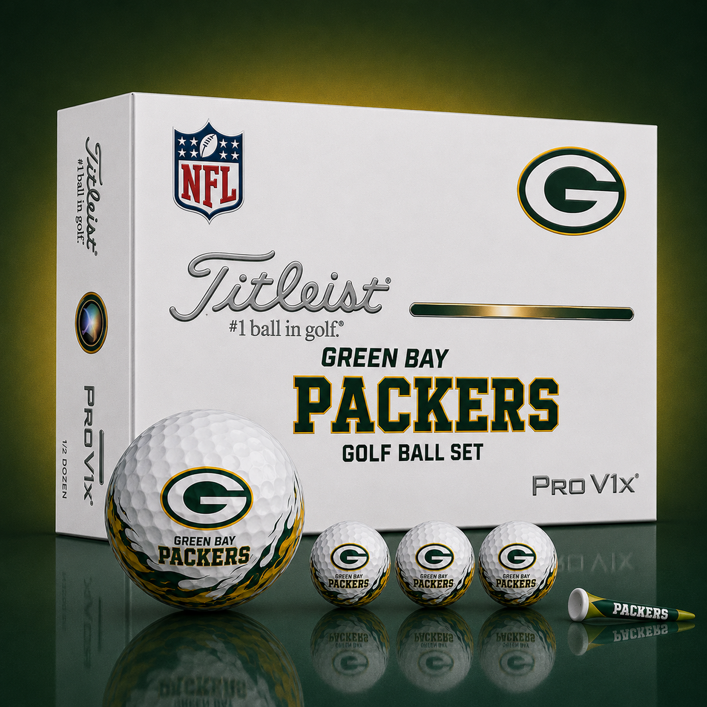 Titleist X Premium NFL GB PERSONALIZED GOLF BALL LIMITED EDITION 2408 V2
