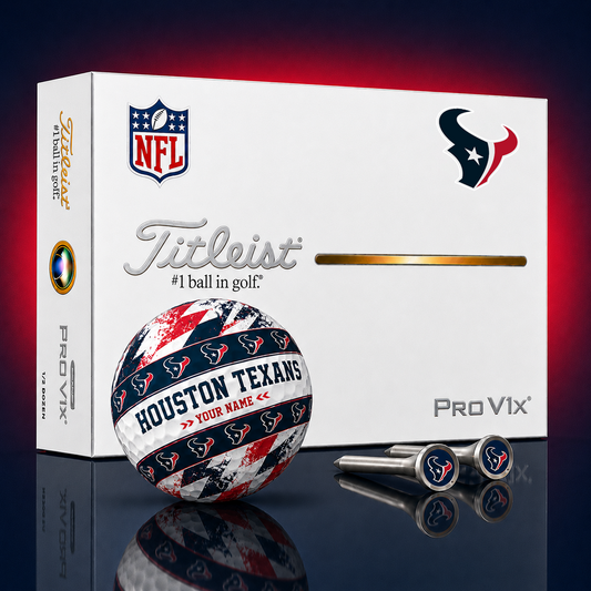 Titleist X Premium NFL HOU PERSONALIZED GOLF BALL LIMITED EDITION