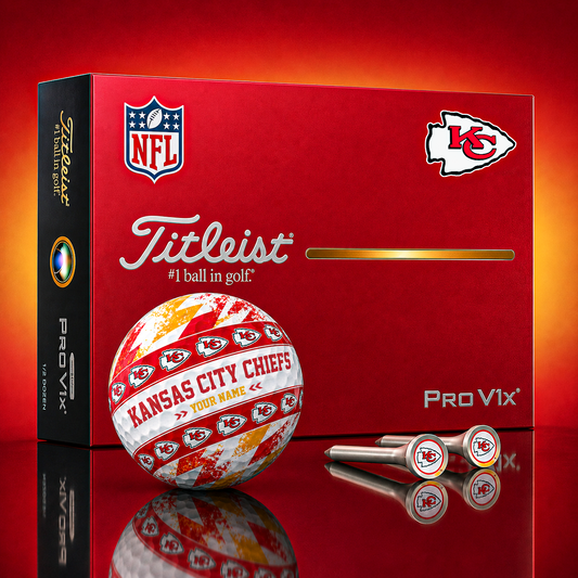 Titleist X Premium NFL KC PERSONALIZED GOLF BALL LIMITED EDITION