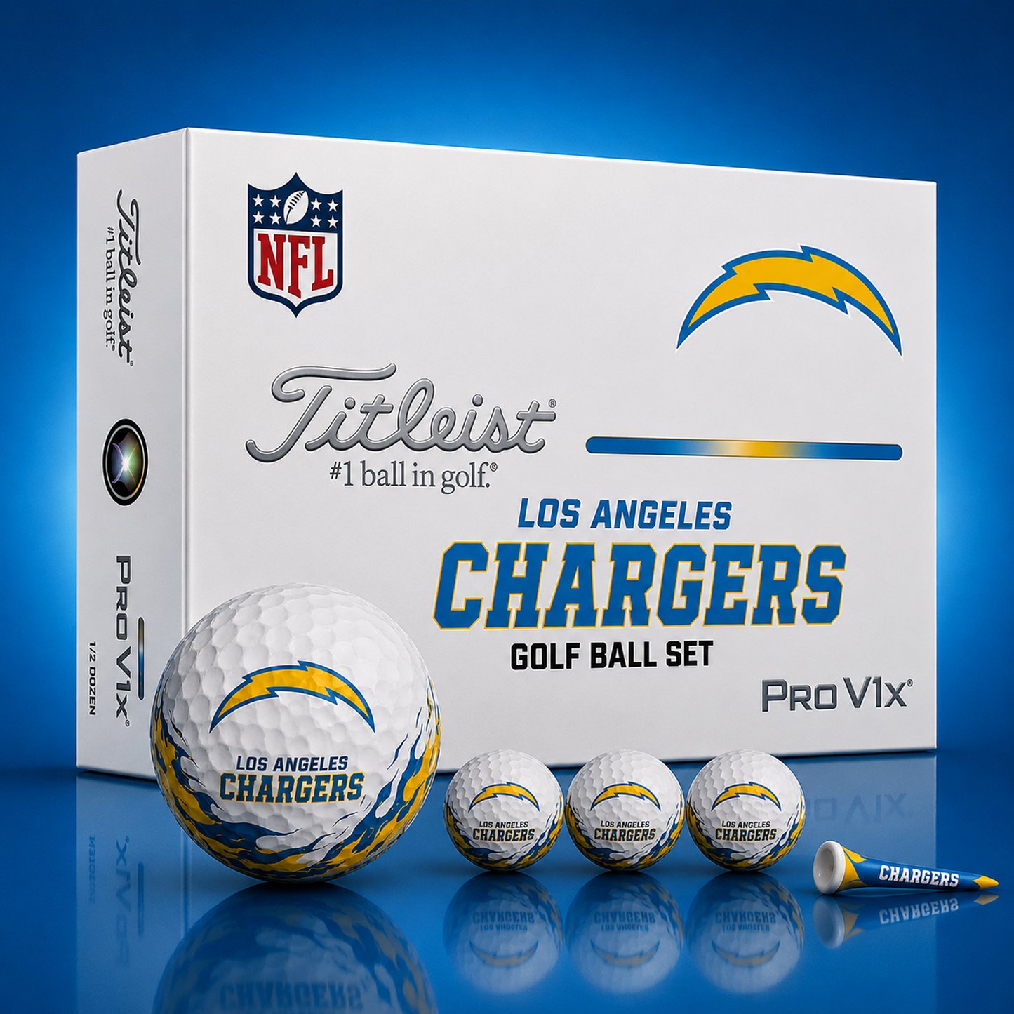 Titleist X Premium NFL LAC PERSONALIZED GOLF BALL LIMITED EDITION 2408 V2