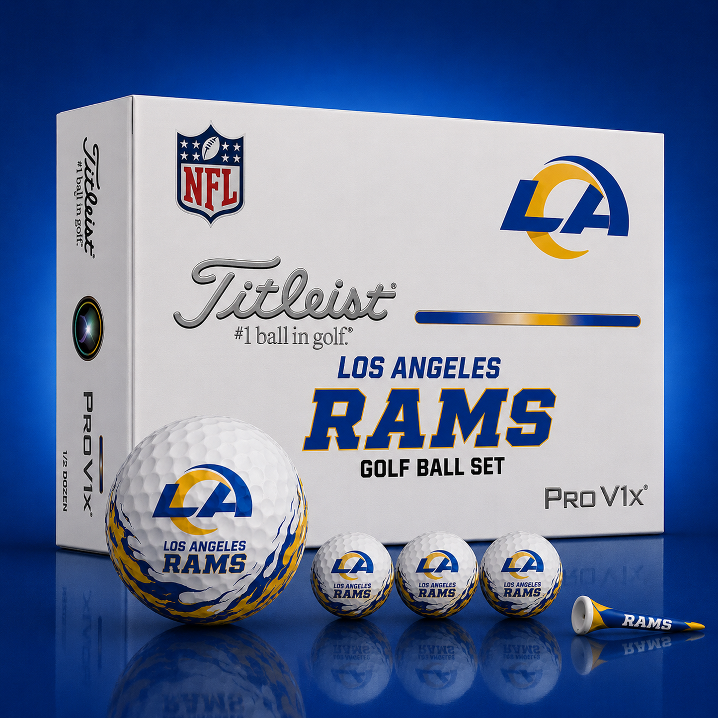 Titleist X Premium NFL LAR PERSONALIZED GOLF BALL LIMITED EDITION 2408 V2