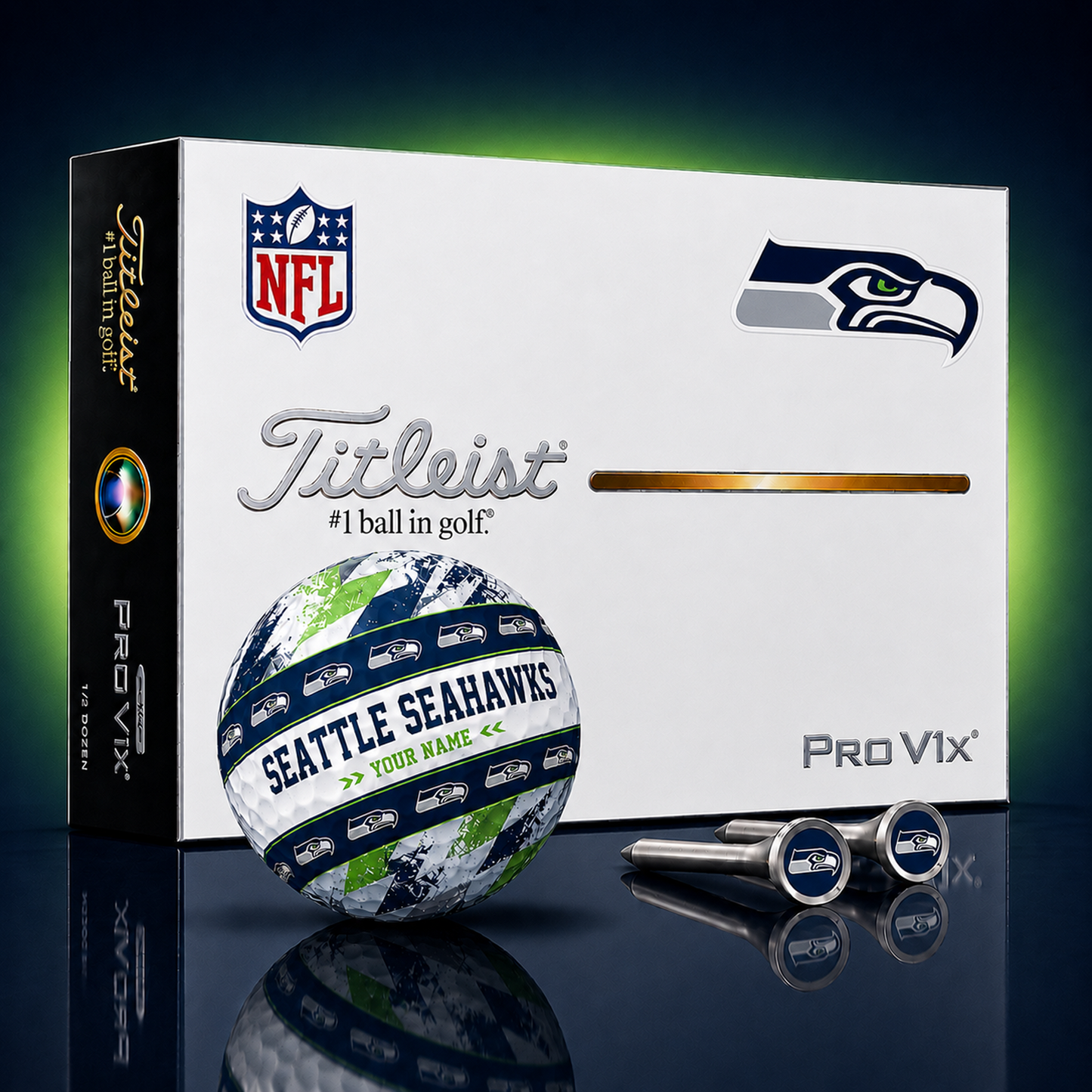 Titleist X Premium NFL SEA PERSONALIZED GOLF BALL LIMITED EDITION