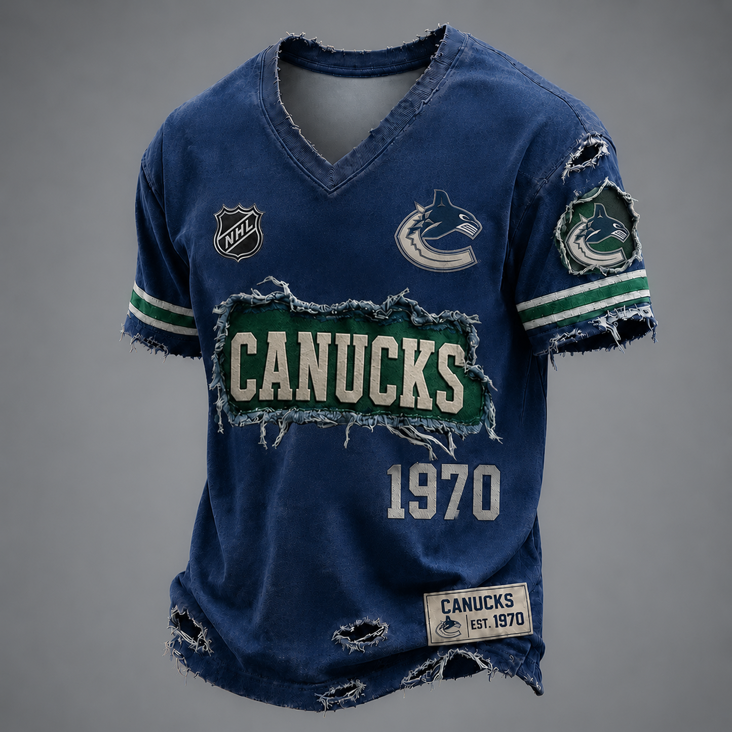 VAN x NHL LUXURY V-Neck T-Shirt 2705 DatND DVT