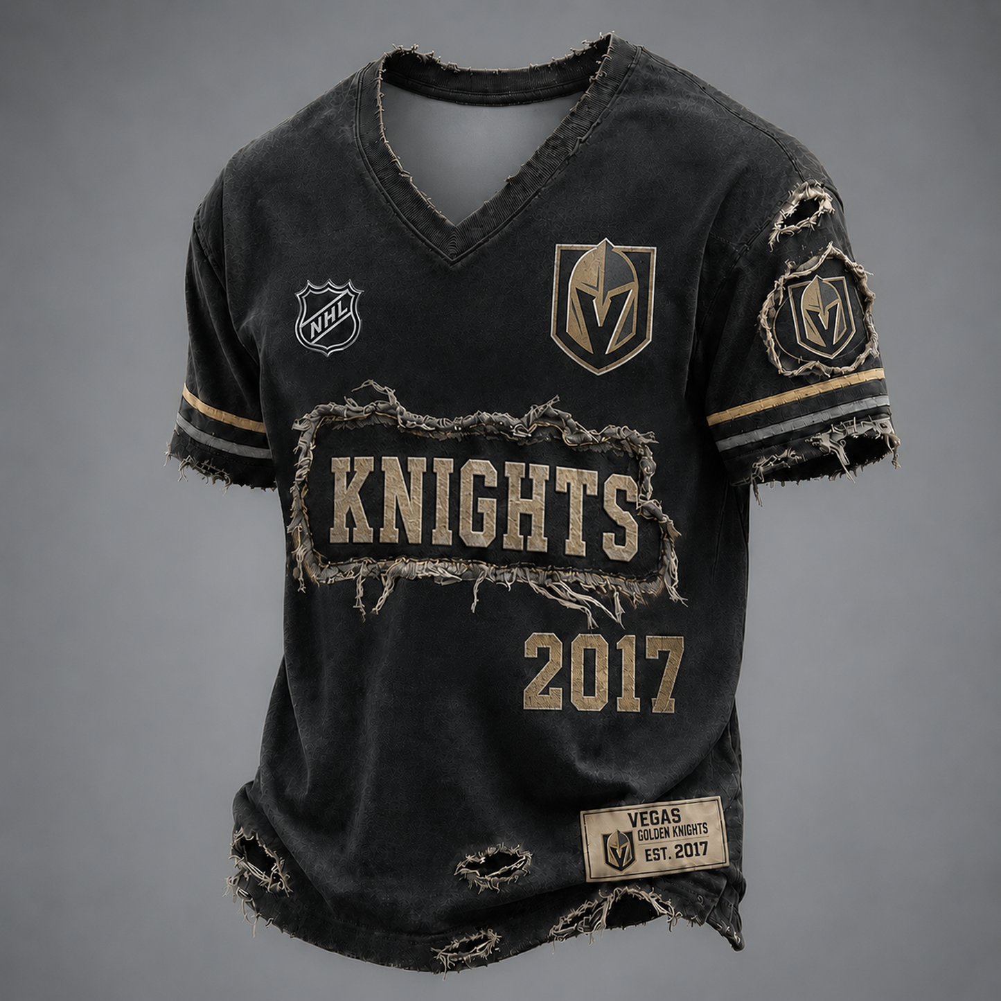 VGK x NHL LUXURY V-Neck T-Shirt 2705 DatND DVT