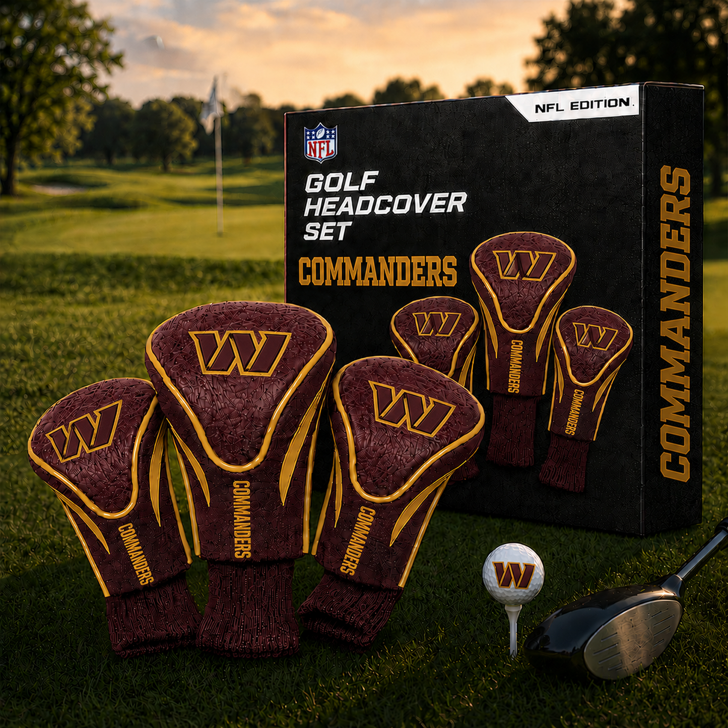 WAS Team Golf NFL 3-Pack Contour Sock Headcovers