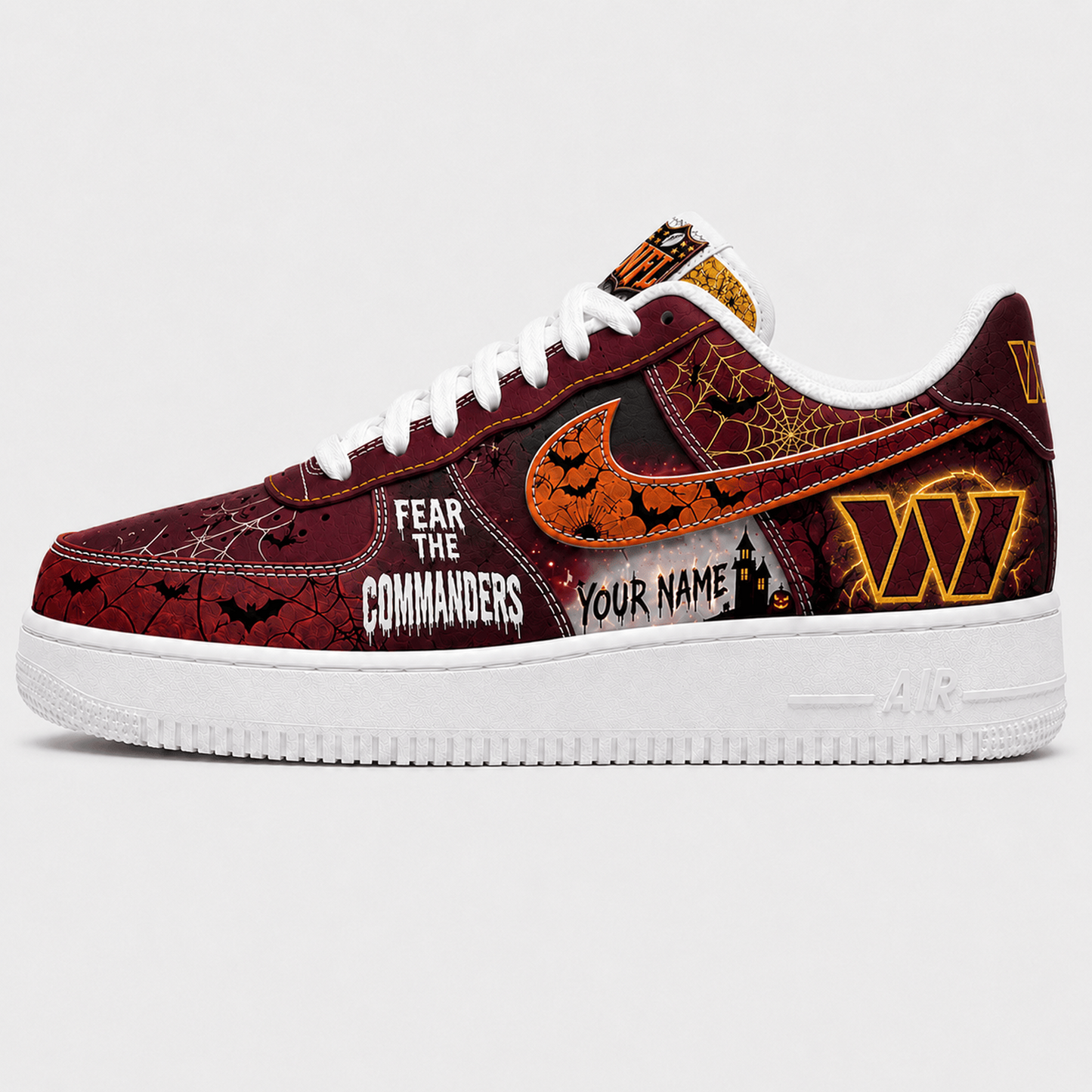 WAS x NFL Fear The Team Halloween AF1 Sneakers 1807