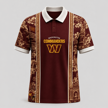 WAS x NFL Heritage Cityscape Polo Shirt for Loyal Fans