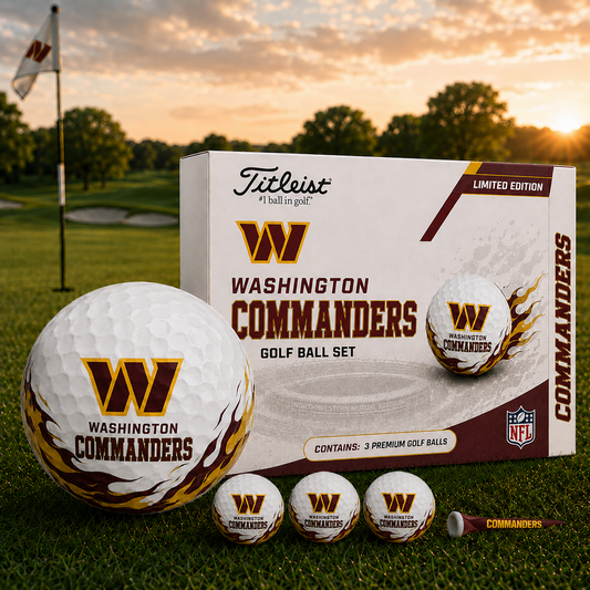 WAS x NFL Inspired Golf Ball Set  3 Premium Golf Balls