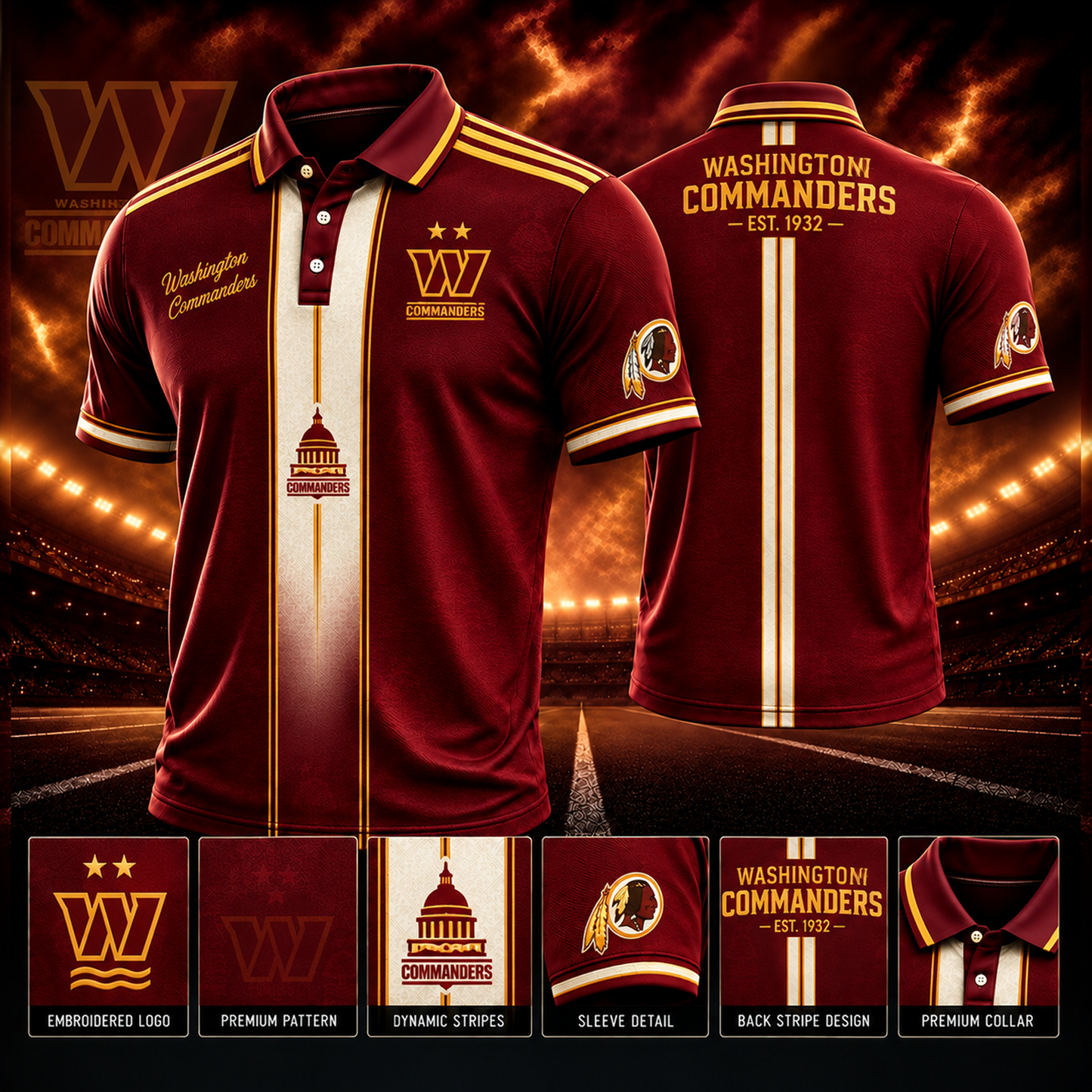 WAS x NFL Polo Shirt Limited Edition