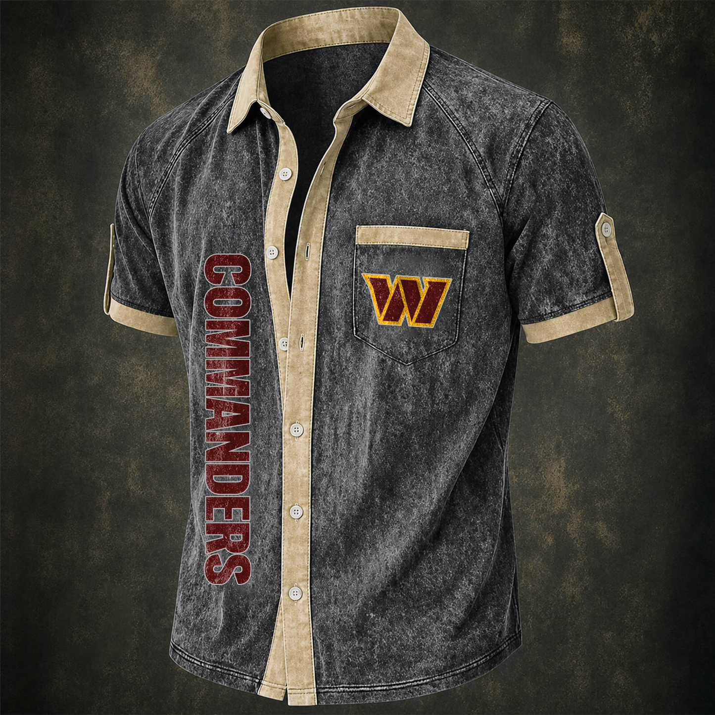 WAS x NFL Short-Sleeve Button-Up Sports Shirt