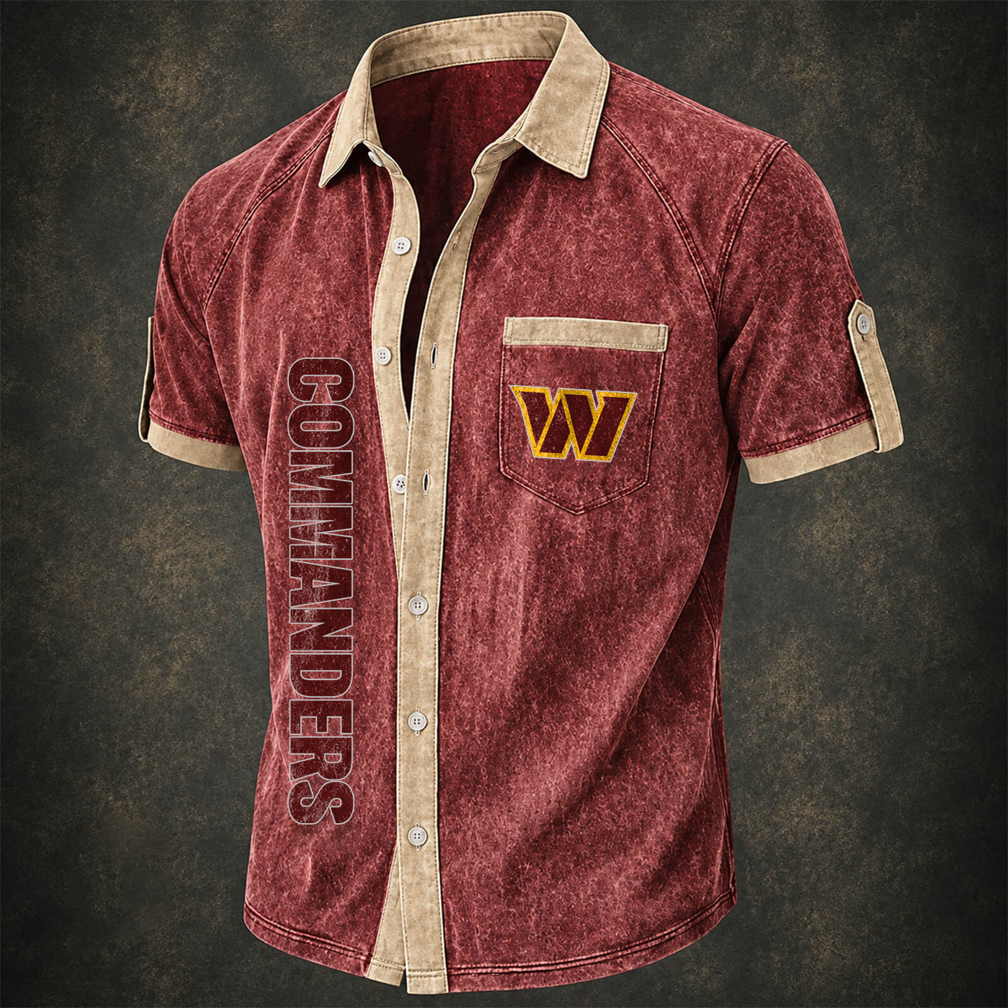WAS x NFL Short-Sleeve Button-Up Sports Shirt