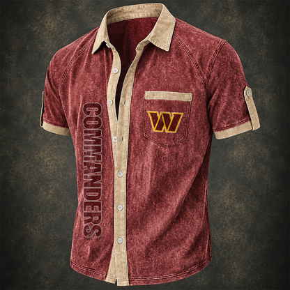 WAS x NFL Short-Sleeve Button-Up Sports Shirt