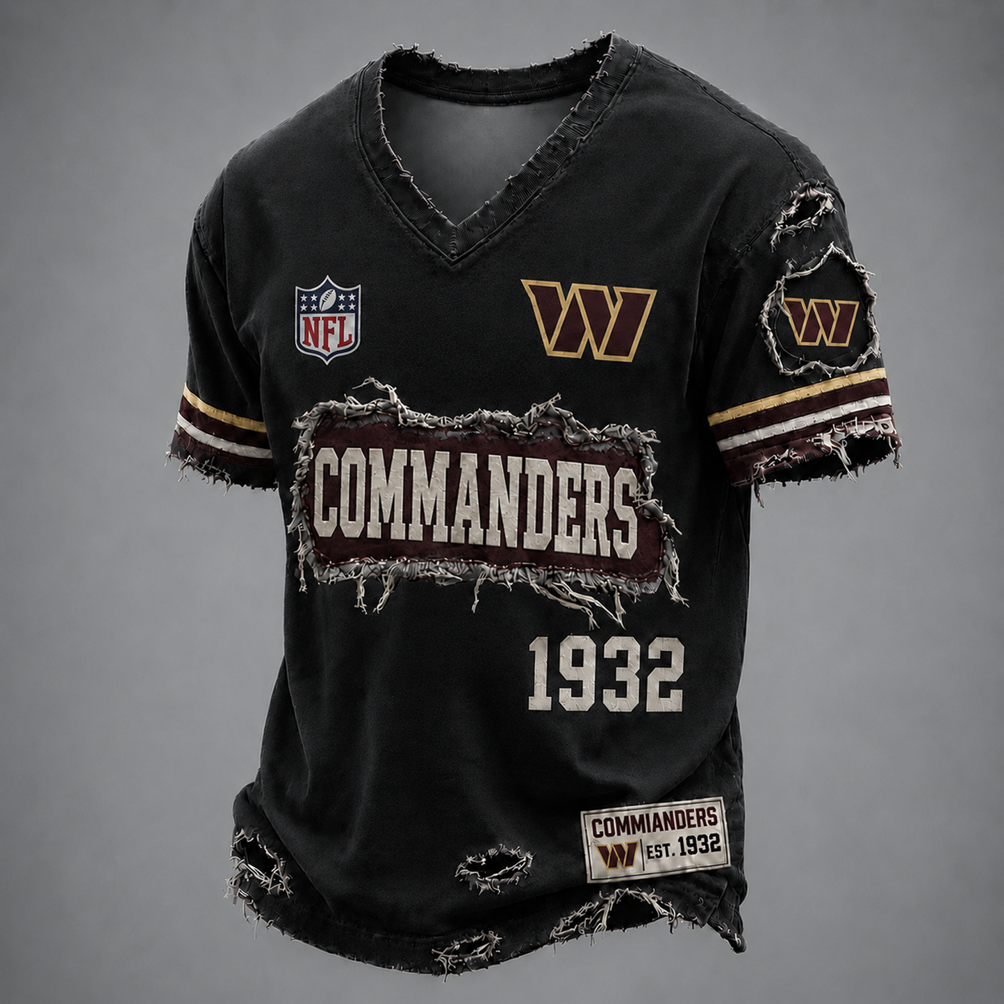 WAS x NFL LUXURY V-Neck T-Shirt 3005 DatND DVT