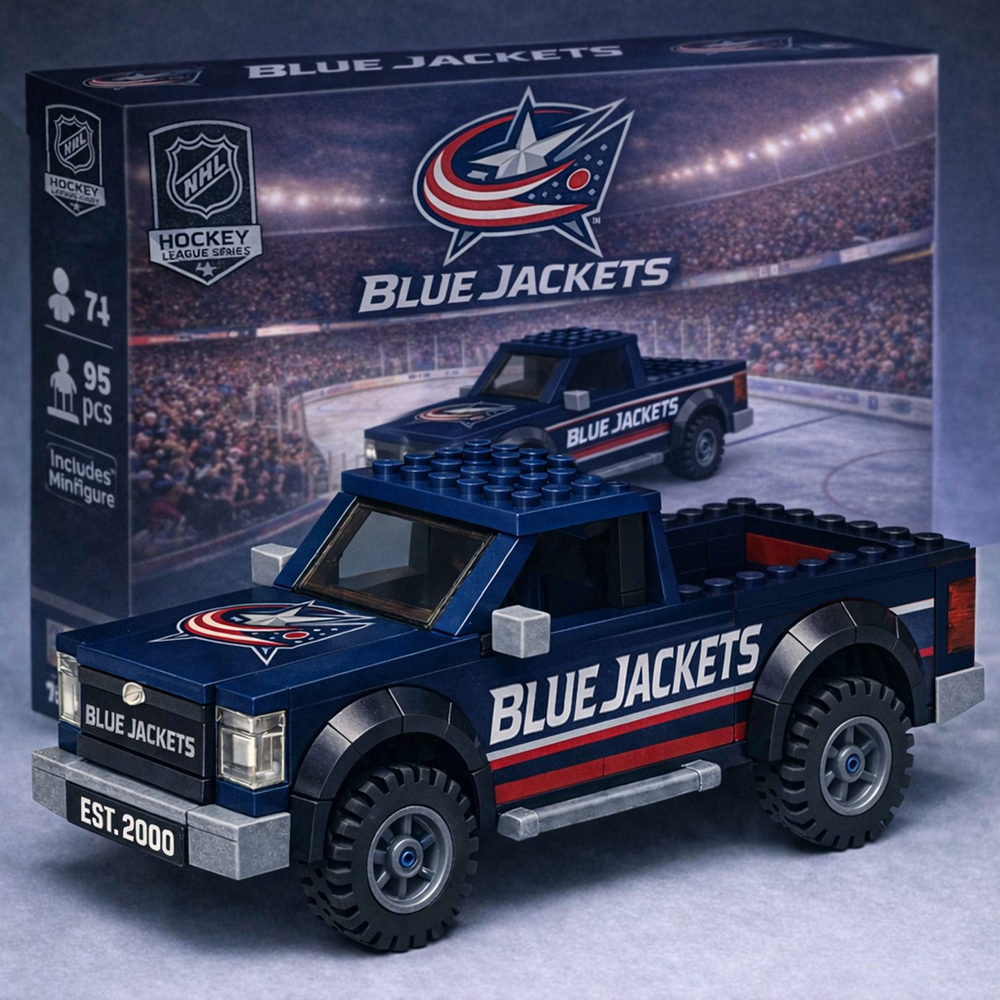CBJ x NHL Building Blocks Truck Toy Set V2 DatND DVT