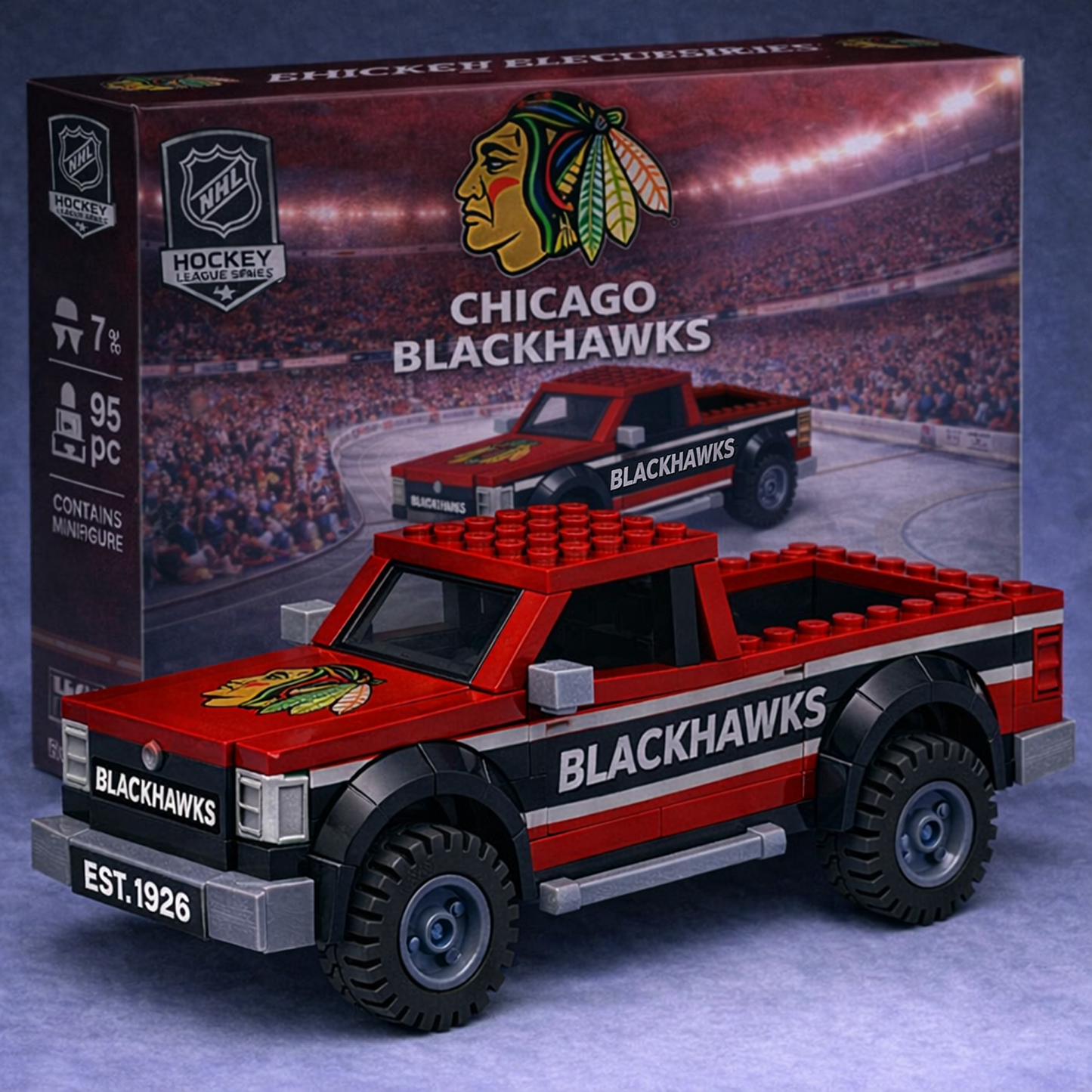 CHI x NHL Building Blocks Truck Toy Set V2 DatND DVT