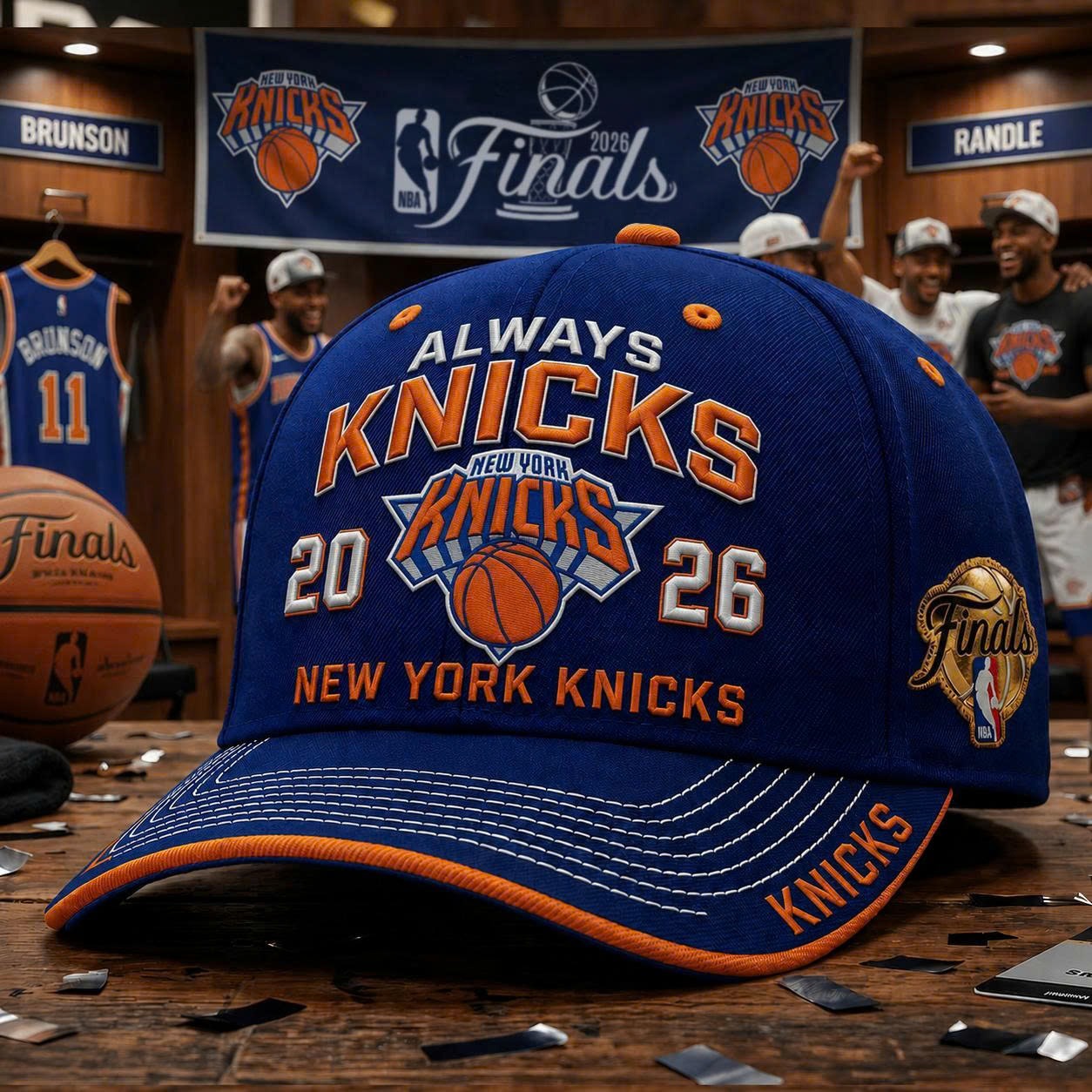 NYK x NBA Champions 2026 Premium Cap 2605 DatND TanND