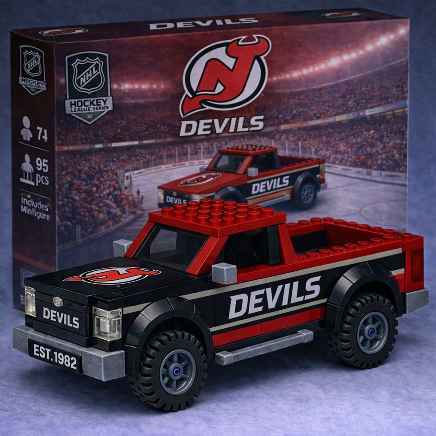 NJD x NHL Building Blocks Truck Toy Set V2 DatND DVT